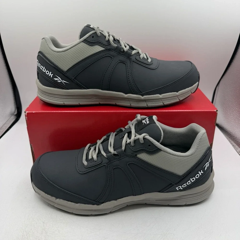 Reebok Guide Work Shoes Mens Sz 12 M Black/Grey Steel Toe Sneakers RB3502